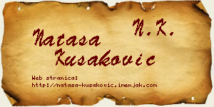 Nataša Kušaković vizit kartica